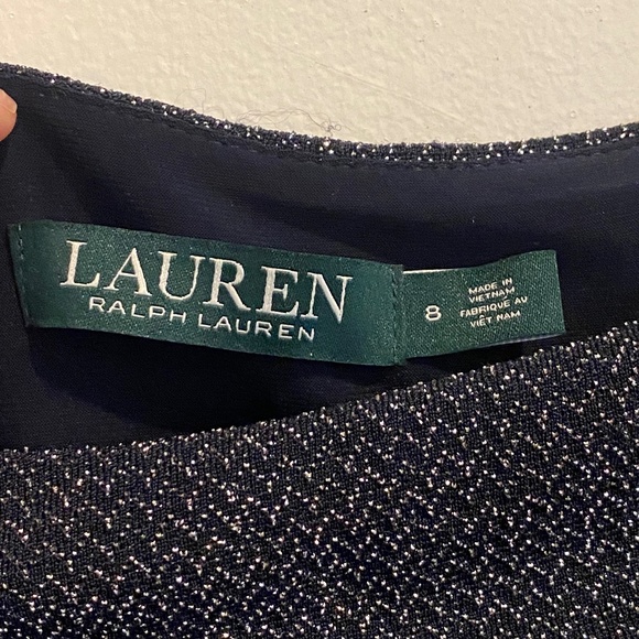 Ralph Lauren Navy Blue Off-Shoulder Sparkly Dress - Picture 5 of 5